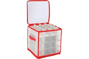 MIJOMA - Scatola portaoggetti per decorazioni natalizie (30 x 30 x 30 cm, per 64 pezzi)