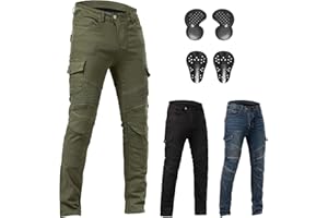 ForMTRider Pantalon Moto CE Armés: Jeans de Motocross pour Moto et Dirt Bike avec Conception Élégante