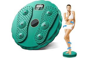 Twist Waist Disc con Contatore: WIYETY Isco Girevole Antiscivolo in Vita con Massaggio Della Pianta del Piede, Piattaforma Girevole, per il Movimento dei Fianchi e Della Vita