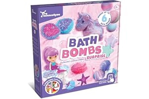 Science4you Super Bombas de Baño con Juguete Sorpresa para Niños +6 – Kit para Hacer Bombas de Baño, Kits de Ciencia 6 Experimentos de Cosméticos, Juguetes STEM, Regalo Niñas y Niños de 6 7 8+ Años