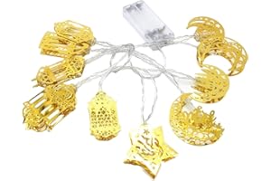 JIELE Ramadan Guirlande lumineuse en forme d'étoile pour fête de l'Aïd, Noël, chambre à coucher, décoration de jardin