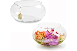 ‎ANNASTORE Annastore Glasschale für Dekorationen Ø 19 cm oder 25 cm - Schale aus Glas - Dekoschale aus Glas - Blumenschale aus Glas Größe Ø 19 cm - H 10,5 cm