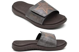 KuaiLu Scarpe da Spiaggia e da Piscina da Uomo Ciabatte Sportivi in Pelle per Sandali Punta Aperta Ortopedici Estivi Antiscivolo