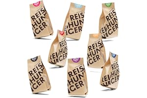 ‎REISHUNGER REISHUNGER Reis Set 8 x 200g - 8 Sorten: Bio Basmati, Jasmin Reis, Vollkorn Basmati Reis, Bio Roter Reis, Bio Natur Reis, Kleb Reis, Sushi Reis, Schwarzer Reis - 100% Sortenrein & Superlecker