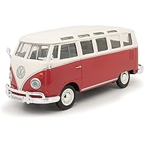 Volkswagen Microbus 1/24 赤白 Maisto Volkswagen Van 'Samba' Bus, Red & Beige -31956-1/25 (1/24