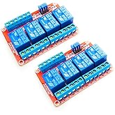 Hailege 2pcs 12V 4 Channel Relay Module with OPTO-Isolated Support High and Low Level Trigger