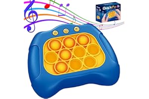 AIONLY Fast Push Pop Game Sensory Fidget Toys, Quick Light Up Popping Game, Handheld Game Machine For Ages 4-8, Christmas Stocking Filler Gift for Kids Boys Girls 4 5 6 7 8 Years Old(No battery) (Blue)