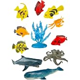 Toyaş Mini Deniz Canlıları Fig&uuml;r Seti &ndash; 11 Par&ccedil;a Renkli Eğitici Oyuncak (4-8 cm)