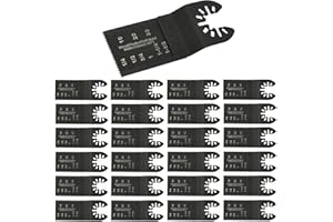 Ettonsun 25 lame universali oscillanti per legno, per seghe multiutensili, a sgancio rapido, adatte per Fein, Multimaster, Ryobi, Makita, Rockwell, Porter, Cable Black&Decker, Bosch, Craftsman e molto