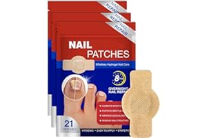 Donvuka 63 Stück Fungal Nail Patches, Mehrzweck Nagelpilz Pflaster für Beschädigte Nägel und das Erscheinungsbild Verfärbter Nägel