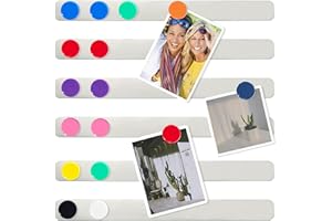 ZDZBLX Lavagna Magnetica da Parete, Lavagnetta Magnetica, Lavagna Magnetica per Calamite, Pannello Magnetico per Calamite, Porta Calamite da Parete Autoadesivo con 10 Magneti per Ufficio Casa, 6 pezzi