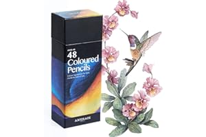 KEBUYE 48 Farbstifte, Qualität Farbstifte für Erwachsene Malkünstler Profis und Coloristen, Soft Core, Zeichnung Bleistifte Set Kunst Zubehör für Kinder Anfänger, Farbstifte für Studenten