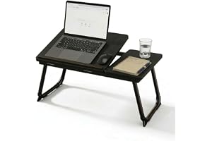 Relaxdays laptopbord för säng och soffa, hopfällbart sängbord