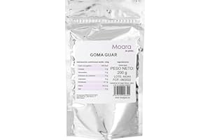 MOARA Goma Guar 200g Sin Gluten, Vegano. Fibra Soluble. Espesante natural. Envase Doypack zip