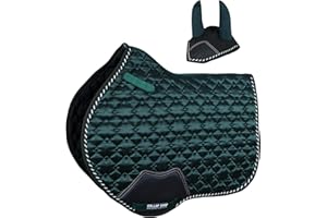 Gallop Shop Luminous Close Contact Saddle Pads (Dark Green, Full)