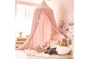 Dix-Rainbow Large Children Bed Canopy Round Dome Girls Mosquito Net Kids Princess Play Tents Nursery Room Decoration for Baby…