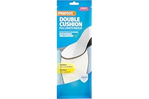 Profoot Double Cushion Insoles - Full Length Insoles for Women - Extra Thick Cushioning - Dual Layer Shoe Inserts - Ideal for Foot Discomfort - One Size Fits All - 1 Pair per Pack