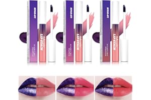 SHENGQIALUN Lip Stain Peel Off, 3 Colors Lip Tint Peel Off, Matte Peel Off Lip Stain, Non-Stick Cup Tattoo Color Lip Gloss Set, Waterproof Long Lasting Lip Makeup for Women Girls