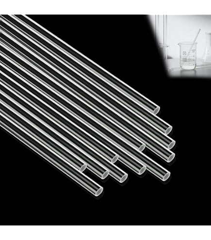 Produktbild von BENECREAT 48-teiliges Acryl-Rundstangen-Set – 7 Durchmesser, 250 Mm Lang, ABS-Kunststoff, Perfekt Für DIY-Modelle, Architektur, Deko & Sandtisch