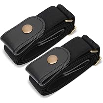 Genérico Metal Hook Elastic Belt, No Buckle Belts For Men