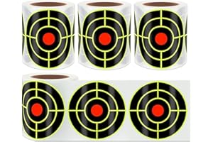 LZMDISU 200 Pcs Shooting Targets Stickers, 3 Inch Fluorescent Yellow Impact Paper Targets, Self-Adhesive Targets for Indoor or Outdoor Archery Practice Training