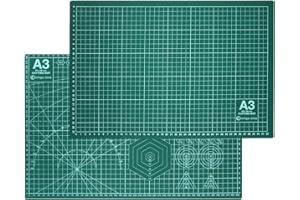 ICHIGO ICHIE Tabla de Corte A3 Doble Cara, Base de Corte Autocicatricante, Alfombrilla de Corte para Patchwork, Ideal para Costura y Manualidades (45x30cm) Verde