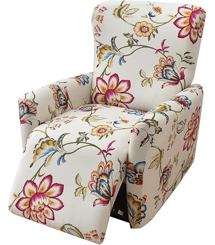 Copripoltrona Relax 4 Pezzi Elasticizzato - Universale Per Poltrone Reclinabili, Antiscivolo, Lavabile (Colore Arancione)