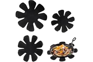 15 Pezzi Proteggi Pentole e Salvapadelle Protezioni, dellyy Separatori Pentole,Proteggi Pentole e Salvapadelle Protezioni per Padelle,3 Diverse Misure (38/36/26 cm) (Nero)