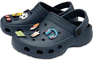 NorthSole Boys Clogs Childrens Sandals with Removable Charms Kids Beach Pool Shoes