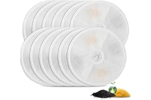 VinDox Filtros para Fuente de Gato, 10 Piezas Filtro para Fuente de Gato, 2.0 y 3.0 Filtro Triple Filtración con Resina y Carbón Activado para 1.85L Fuente de Gato
