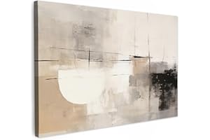 MuchoWow© Canvas Wall Art 47"x31" / 120x80 cm Decor Hanging Pictures for Living Room Canvus Artwork Deco Walls Abstract - Art - Gray