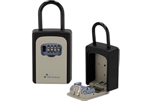 NIVIAN - Caja de Seguridad para Llaves, Caja de Cerradura, Armarios de Llaves, Pared. Alta Resistencia, para hogares y Negocios (Caja de Llaves con Enganche)