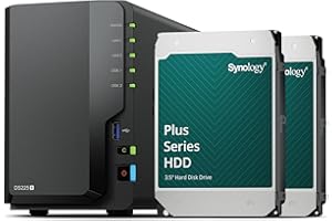 ‎SYNOLOGY Synology DS225+ 2-Bay Diskstation NAS (Intel Celeron J4125 4-Core 2.0 GHz 2GB DDR4 RAM 2xRJ-45 1GbE LAN-Port) 8 TB Bundle mit 2X HAT3300-4T