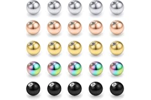 Funseedrr Reemplazo de Bolas de Piercing de Acero Inoxidable 16G (1.2mmx3mm) Joyería Piercing del Cuerpo