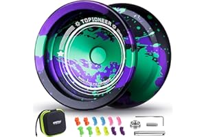 MAGICYOYO Reaktionsfähiges JoJo für Kinder, Pro JoJo V12 Finger Spin Yoyo für Tricks, Unreaktionsfähiges JoJo für Fortgeschrittene, Stunt JoJo mit 12 Yoyo-Saiten, Yo Yo Zubehör-Set