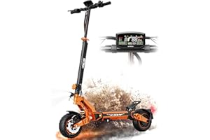 RCB D7 Monopattino Elettrico Fuoristrada Per Adulti, Max Batteria 20.8AH/27AH, Autonomia 80-110KM, Indicatori Di Direzione,Pneumatici Antideflagranti 10", Doppio Freno, Doppio Ammortizzatore, APP