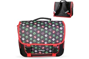 Bagtrotter - Cartable Primaire Garçon 38 cm - Grand Rangement - Tons Orange & Rouge - Différents Modèles & Licences