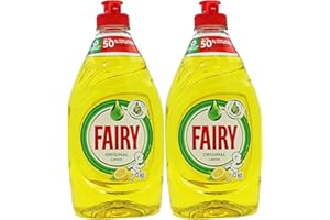 THE RETAIL HEAVEN Fairy Original Lemon Washing Up Liquid | Pack of 2 x 320 ml | Dishes Grease Cleaner