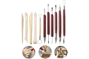 FYCHUO Air Dry Clay Modelling Tools Pottery Kit 11 Pack Polymer Clay Tools Sculpting Set Art Supplies DIY Craft Kits Wax Carving Engraving Tool
