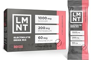 DRINK LMNT LMNT Electrolyte Drink Mix | Hydration Powder | Keto & Paleo | No Sugar, No Artificial Ingredients | Raspberry Salt | 30 Stick Packs