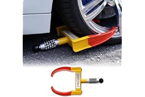 PAJ GPS PAJ LOCK Cepo Antirrobo para Ruedas – Bloqueo de Rueda Universal para Coches, SUV, Furgonetas, Motos, Autocaravanas y Remolques – Mordaza Ajustable con Candado de Seguridad, Aparcamiento Seguro