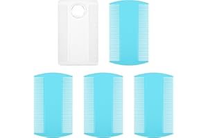 NOVSTUF 5 Pettini Pidocchi, Pettine Fine Antiparassitario Pettine Denti Extra Fini Eliminare Pidocchi Pulci Trattamento Duraturo per Adulti Bambini Animali Domestici