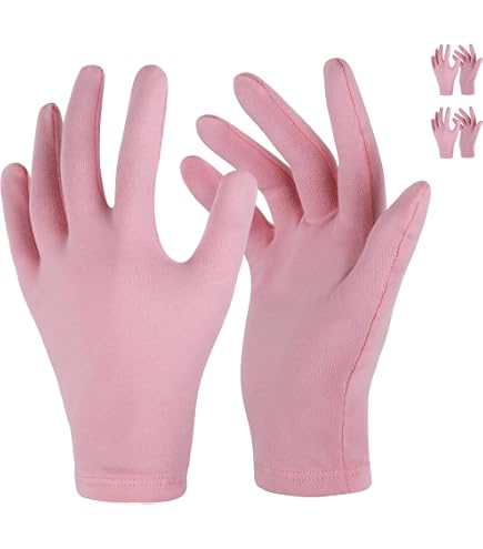 Guanti In Cotone Bianco 100% – Idratanti Per Eczema, Beauty, Butler, Magia – Made In Pakistan