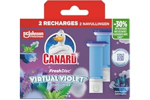 Canard WC Fresh Disc Recharge Edition Limitée Garden Escape - Bloc Sans Cage Nettoyant WC - 2 Recharges, 12 Disques