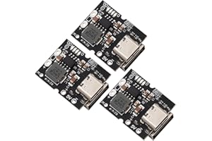 Heevhas 5V 2A Tipo C USB Aumentar Módulo de alimentación Alta precisión Batería de Litio Convertidor de protección de carga Módulo de descarga integrado Boost (3 piezas)