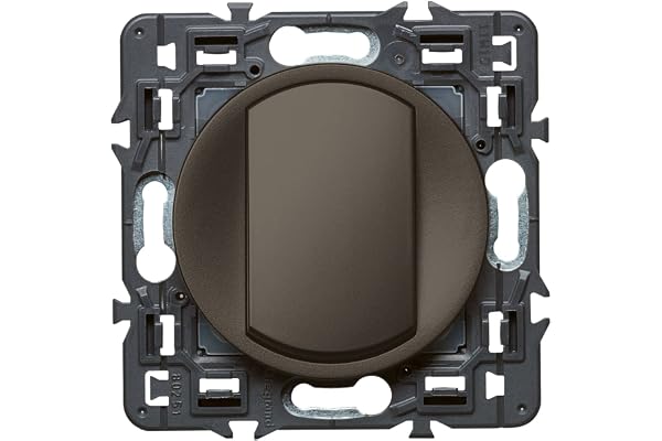 LEGRAND - Interrupteur Poussoir Céliane Soft - 6A - Commande d'Eclairage Silencieuse - Prêt à Installer - Fabriqué En France - Graphite