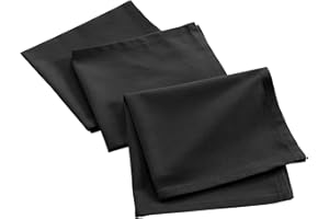 Douceur d'Intérieur Mistral 3 Napkins, Black, 40 x 40 cm