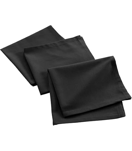 Lot De 4 Serviettes De Table En Tissu Polyester - 48x48 Cm - Infroissable Et Lavable