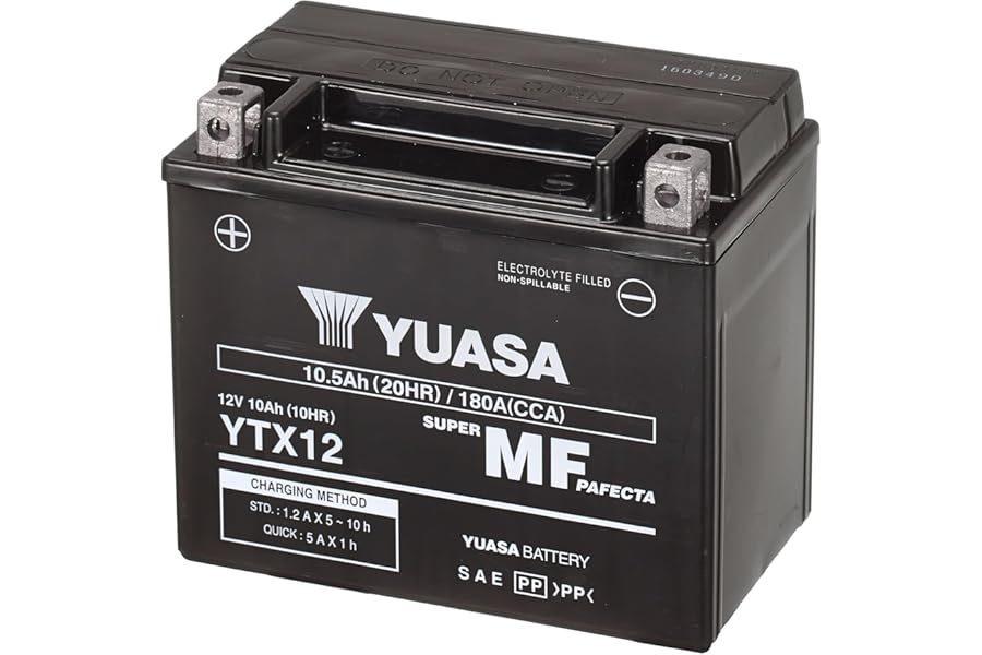 Yuasa YTX12 12V 180 CCA Maintenance Free VRLA AGM Motorbike Battery