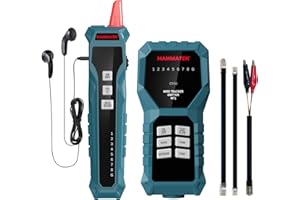 HANMATEK Network Cable Tester, RJ45 RJ11 Wire Tester WT1 Multifunction Ethernet Cable Tester with Earphone, Telephone Line Finder Circuit Breaker Finder